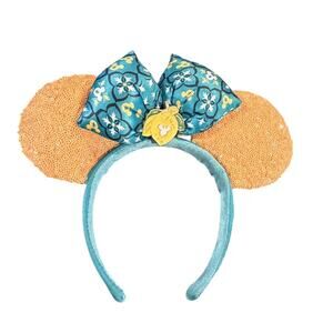2022 Disney Parks EPCOT Italy Limoncello Minnie Ears Headband Lemon Bow Sequin